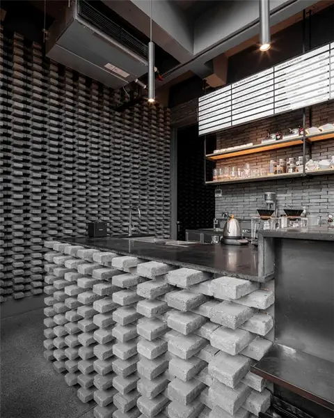Дизайн интерьера кофейни Kaizen Coffee Shop от space+craft - столешница