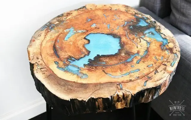 Табурет с живым краем REsin