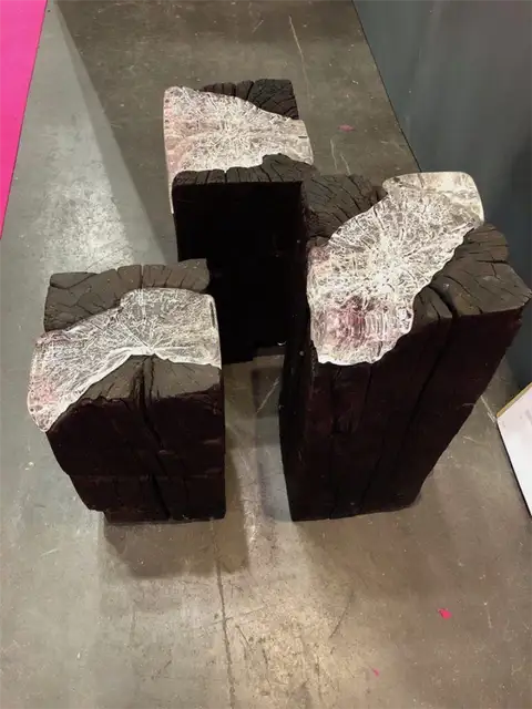 Столы из обожженного стекла