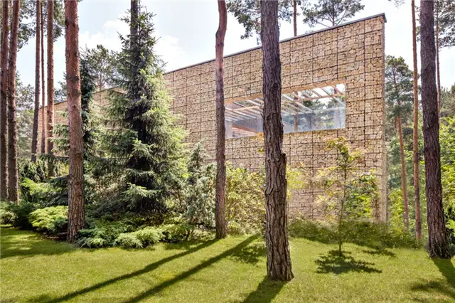 Габионная стена Biuro Architektoniczne Barycz & Saramowicz