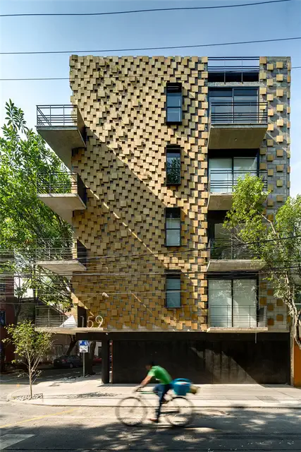 arqmov workshop clads mexico city apartment building Facade