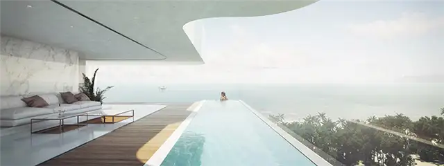 Бассейн в жилой башне от Orange Architects