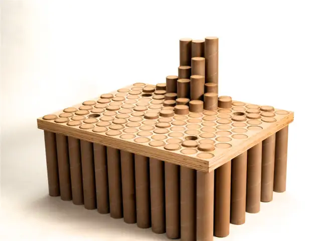 david lee - the continual cardboard chair tubes