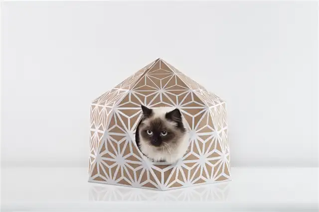 Кошачий куб белого цвета