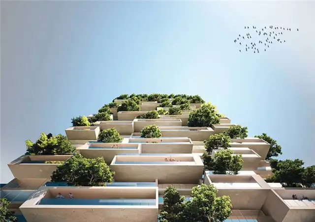 Балконы здания Bosco Verticale Apartments