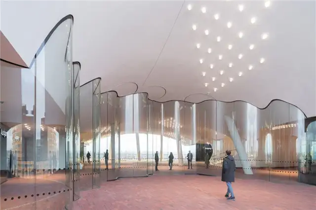 Интерьер здания Эльбфилармонии в Гамбурге от Herzog & de Meuron