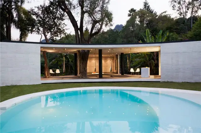 Бассейн и дерево в Tepoztlan Lounge