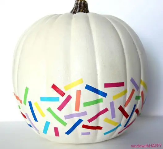 Декор тыквы лентами Washi tape