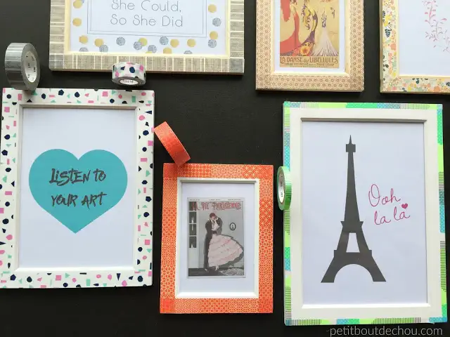 Рамки из ленты Washi tape для украшения