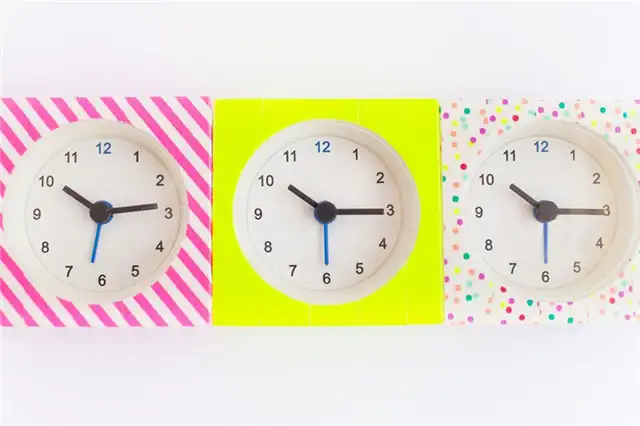 Будильники из ленты Washi