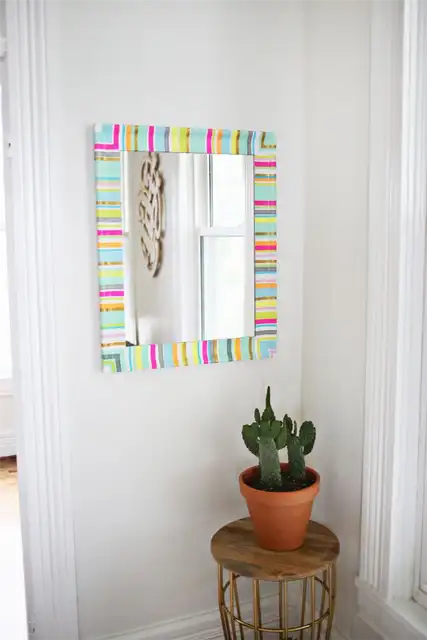 Зеркальная рама с лентой Washi