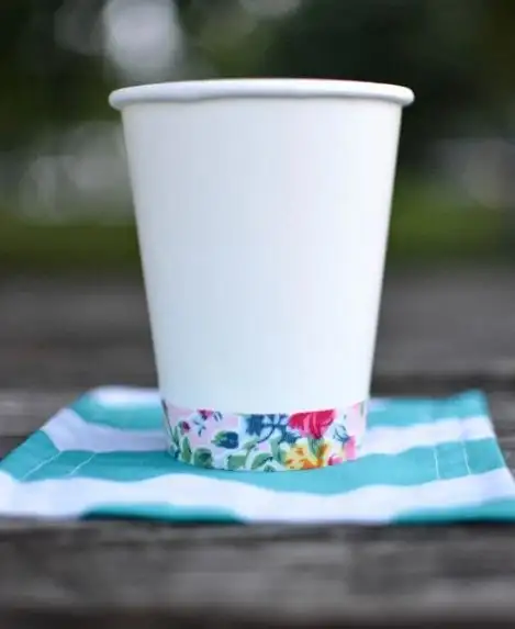 Чашки с лентой Washi tape