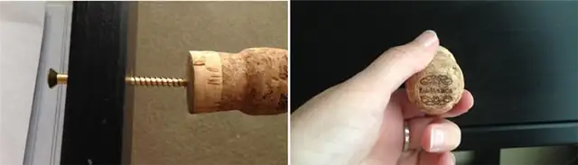 Ручка для ящика из винной пробки