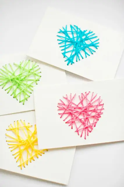 Открытка DIY (своими руками) string art