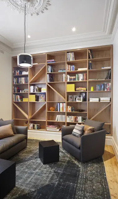 Современная домашняя библиотека Hawthorn House AM Architecture