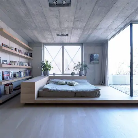 Бетон OFIS Architects Домашняя библиотека behid bed