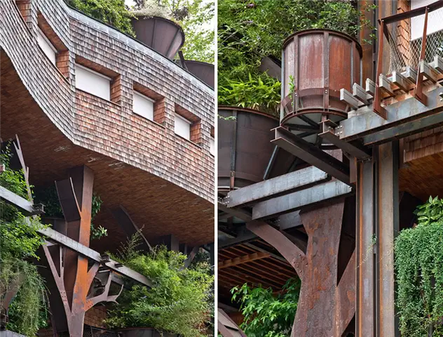 urban-treehouse-wooden-planking