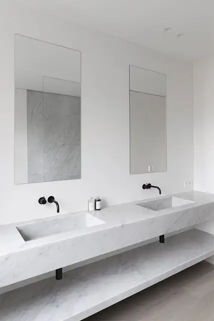 дизайн ванной комнаты из мрамора