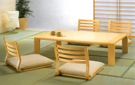 Традиционная японская мебель для столовой от Hara Design 2