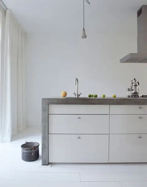Бетонный кухонный остров