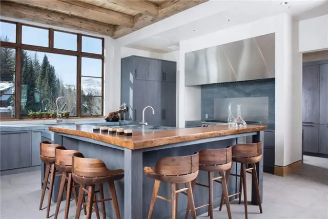 Vail-Ski-Haus-wood-Chairs-kitchen-island
