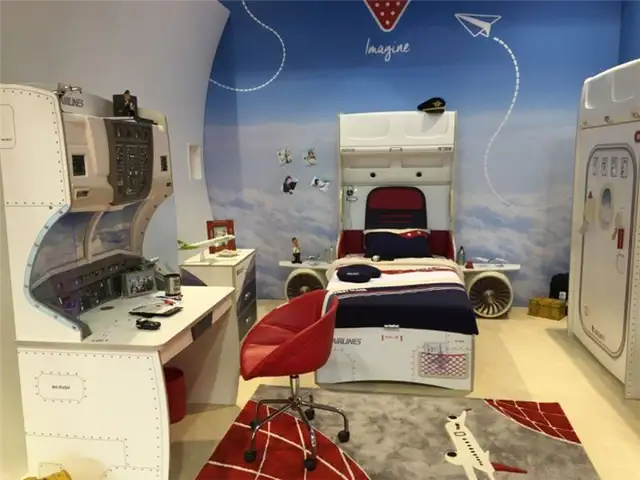 Дизайн спальни в космической тематике