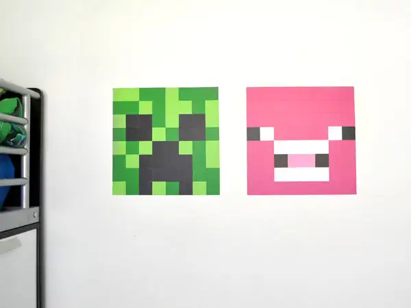 DIY (своими руками) minecraft настенное искусство