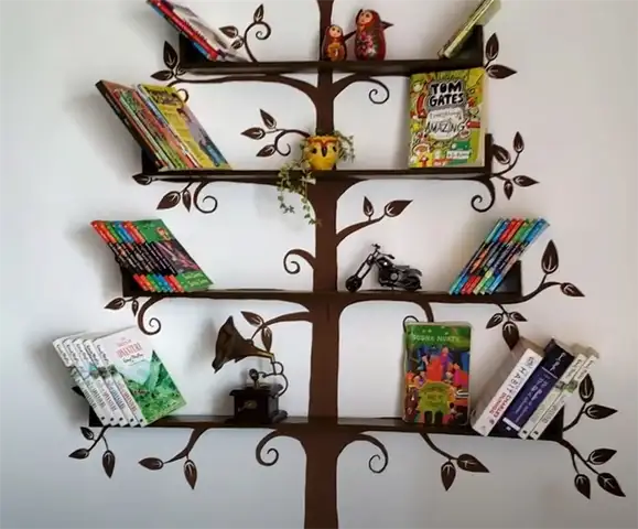 Книжная полка DIY (своими руками) из дерева