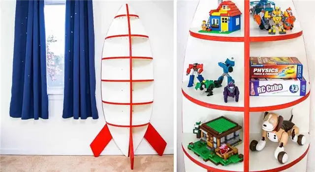 DIY (своими руками) ракеты космические книжная полка