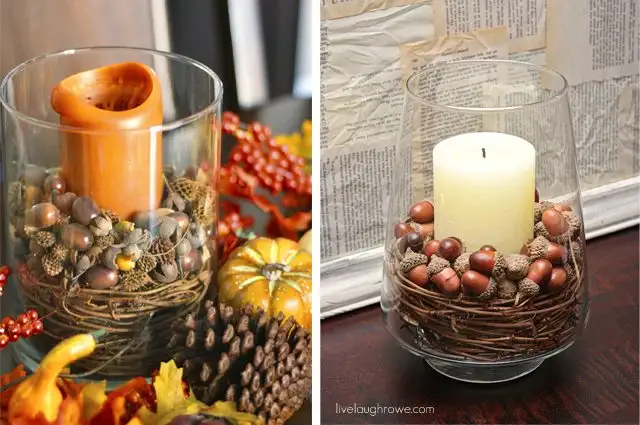 Элегантные осенние свечи DIY (своими руками)
