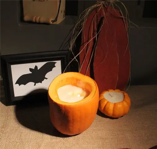 Свечи из тыквы специально для Хэллоуина и осени