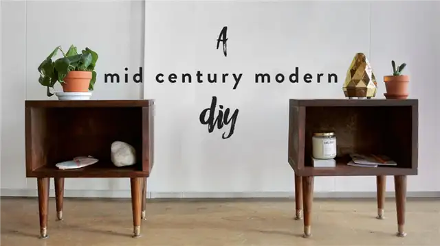 DIY (своими руками) Nighstand Endtable Mid Century Modern Home decor