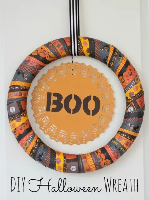 BOO DIY (своими руками) венок на Хэллоуин