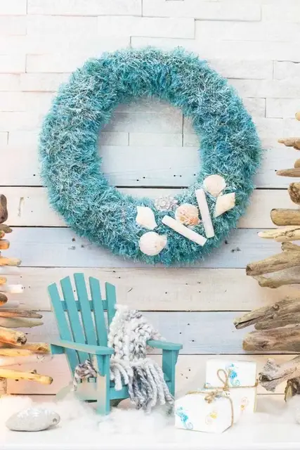 Прибрежный рождественский венок DIY (своими руками)