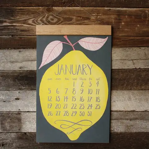 настенный календарь на январь 2014