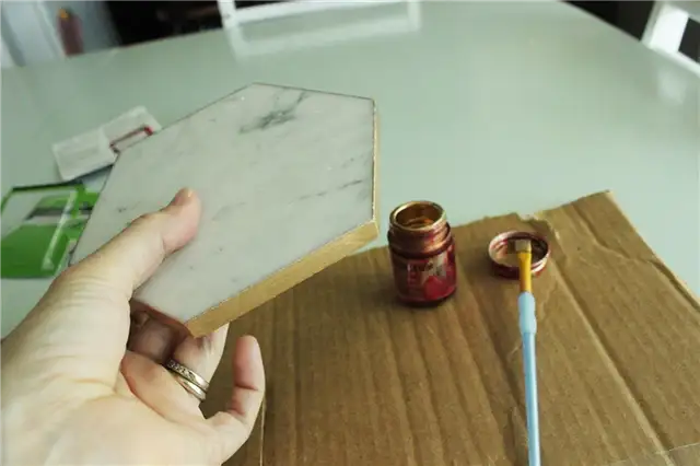 DIY (своими руками) Мраморный шестигранный лоток Проверка углов