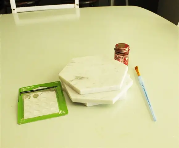 DIY (своими руками) Мраморный гекс лоток Материалы