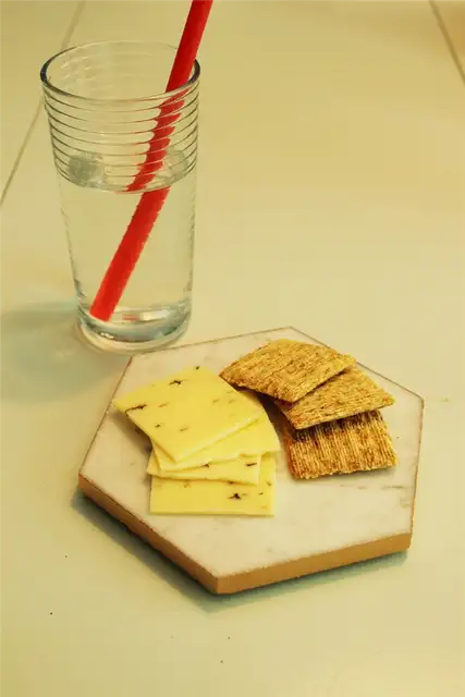DIY (своими руками) Мраморный шестигранный поднос для завтрака
