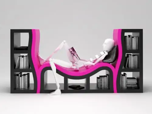 красные Самые креативные и уникальные книжные полки