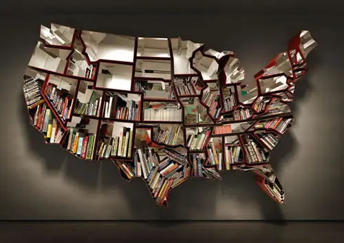 книжный шкаф usa-map