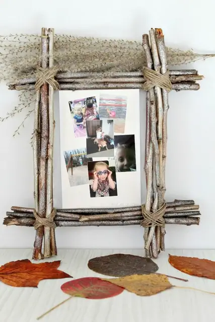 идеи для фотостен DIY (своими руками) деревенская фоторамка