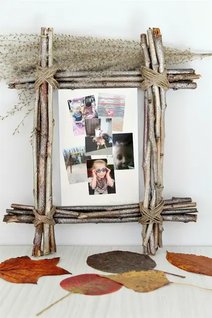DIY (своими руками) деревенская рамка для фотографий