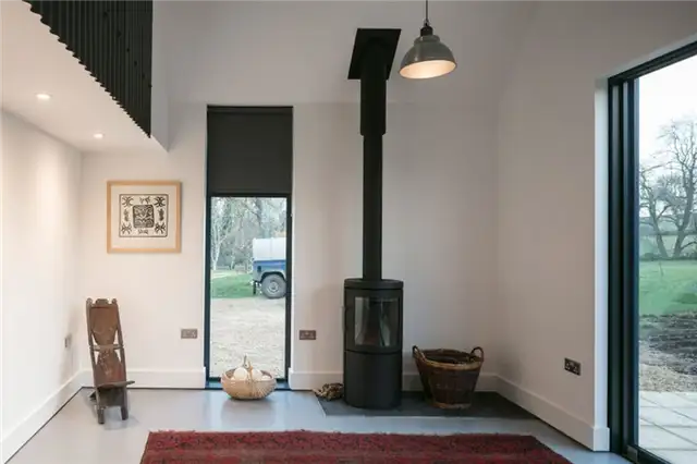гофрированный металл расширение eastabrook architects камин