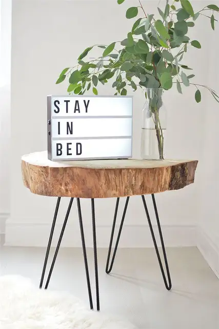 DIY (своими руками) дерева ломтик шпильки стол