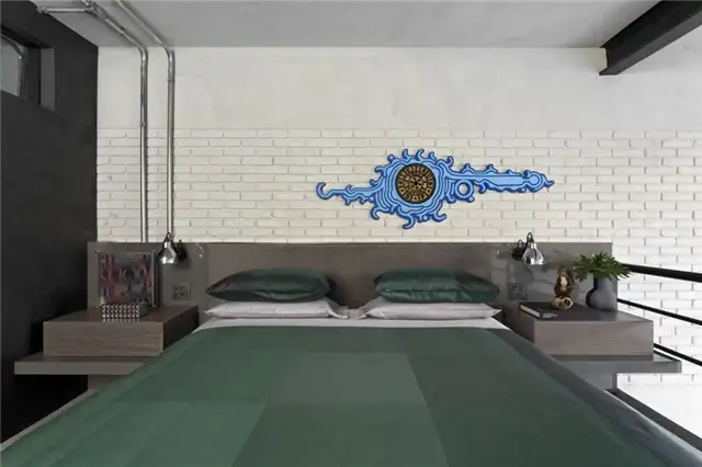 Бразильский промышленный лофт от Diego Revollo Arquitetura - спальная зона