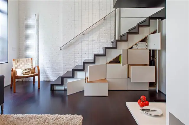 Манхэттенский микро-лофт от Specht Harpman Architects - лестница