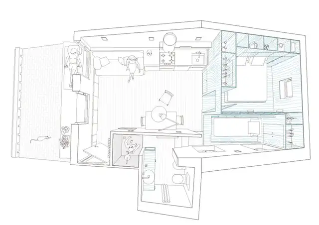 Harbour Attic Apartment by Gosplan - план