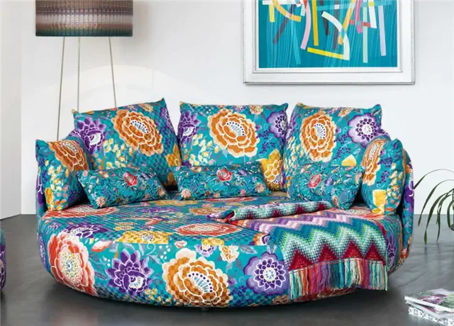 Цветной круглый диван MissoniHome