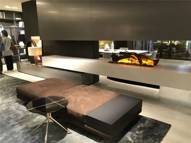 Poliform дизайн камина Salone del Mobile 2018