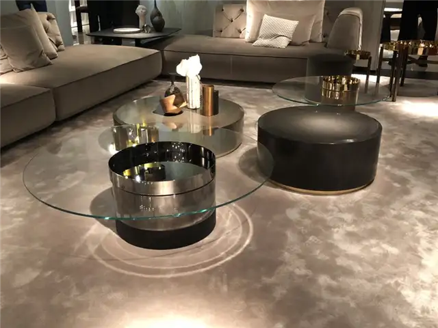 Gallotti и Radice стеклянные журнальные столики salone del mobile 2018